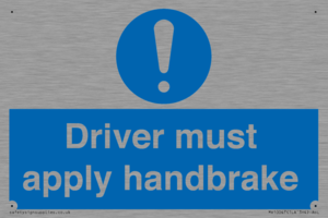 Driver must apply handbrake